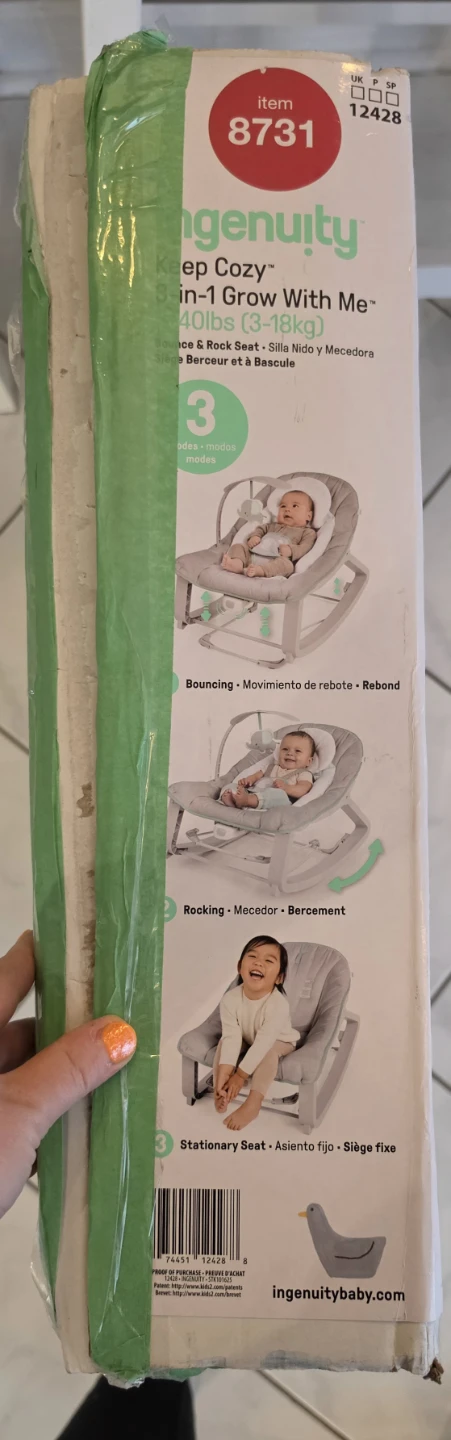 Ingenuity Keep Cozy 3-in-1 Grow With Me Bounce & Rock Seat - photo 2