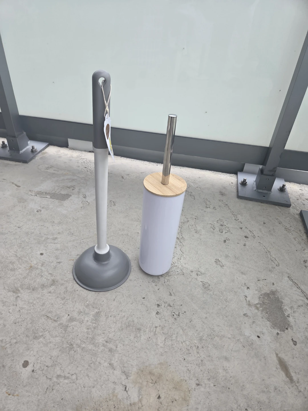 Jalila Toilet Plunger and Brush Set - photo 2