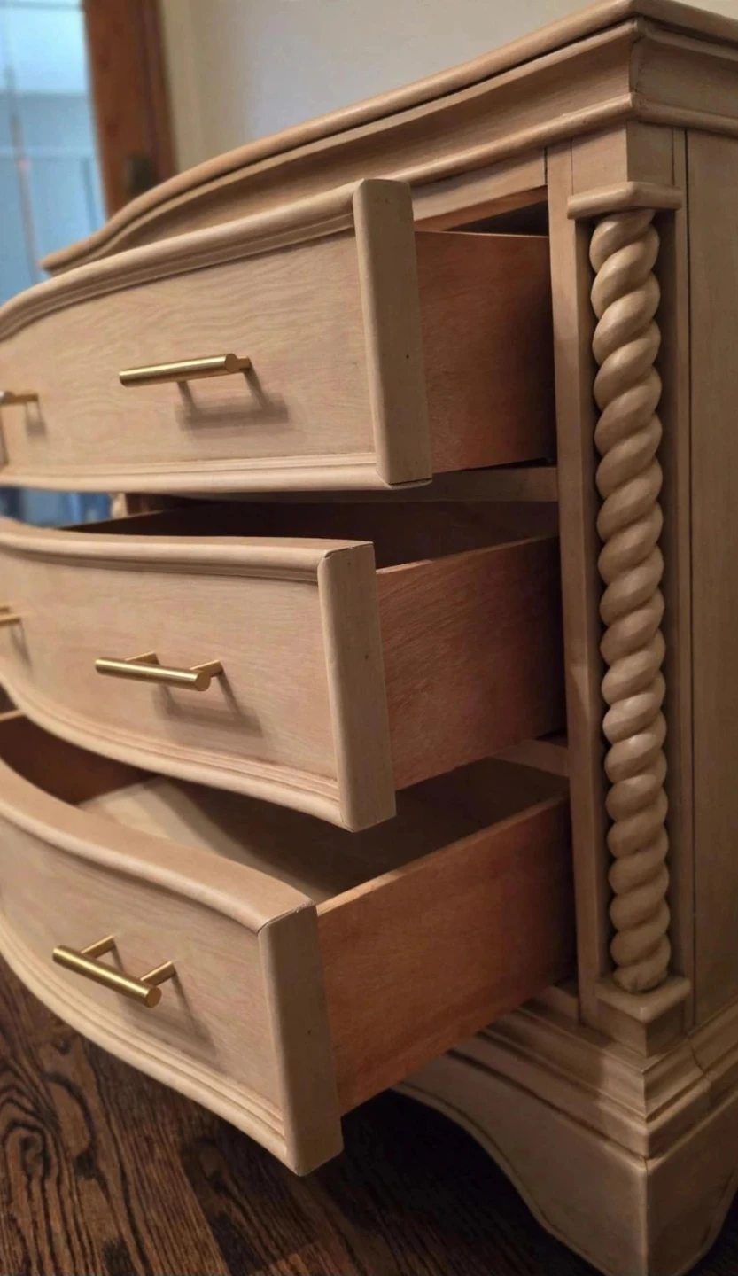 Set of Two Light Oak Nightstands - photo 3