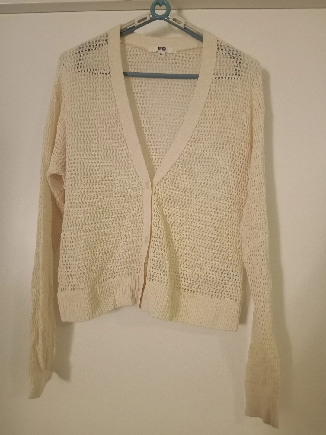 Uniqlo Off-White Mesh Cardigan
