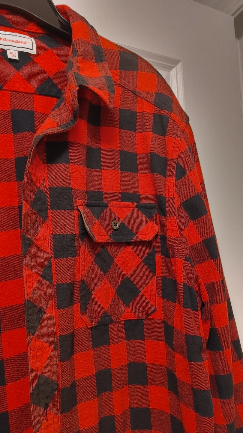 Winter Men's Red and Black Plaid Shirt size XL - photo 5