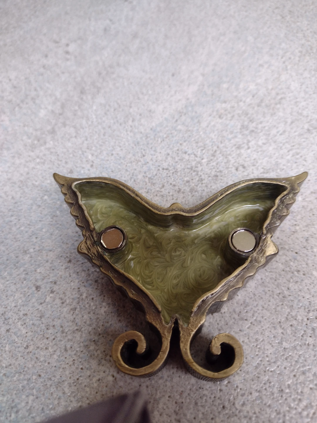 Welforth Jeweled Purple Enamel Butterfly Trinket Box - photo 3