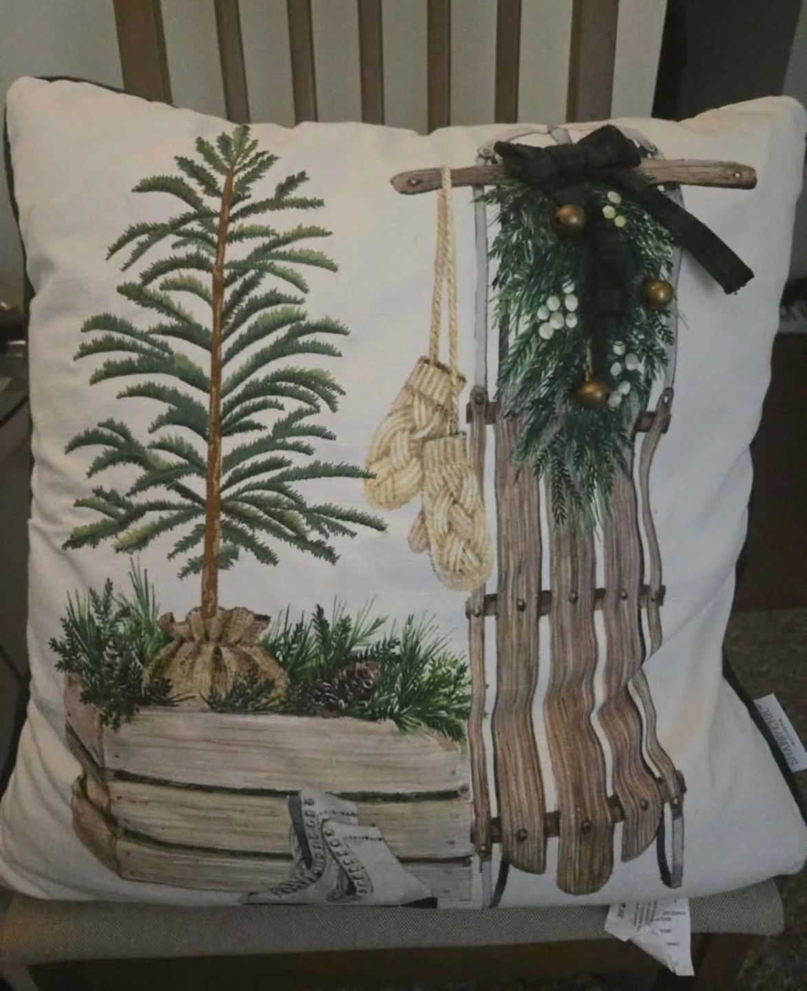 Shabby Chic Christmas Cushion