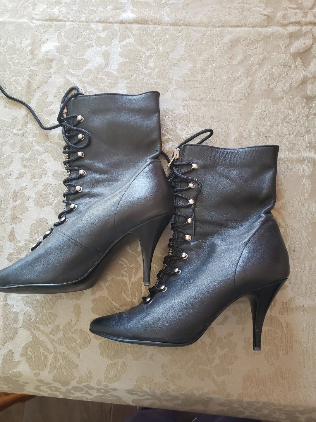 Black Lace-Up Ankle Boots - photo 5