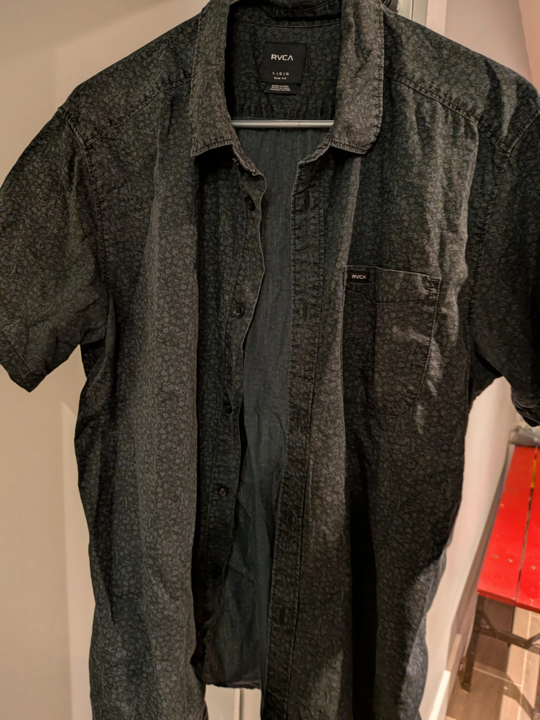 RVCA Slim Fit Button-Down Shirt