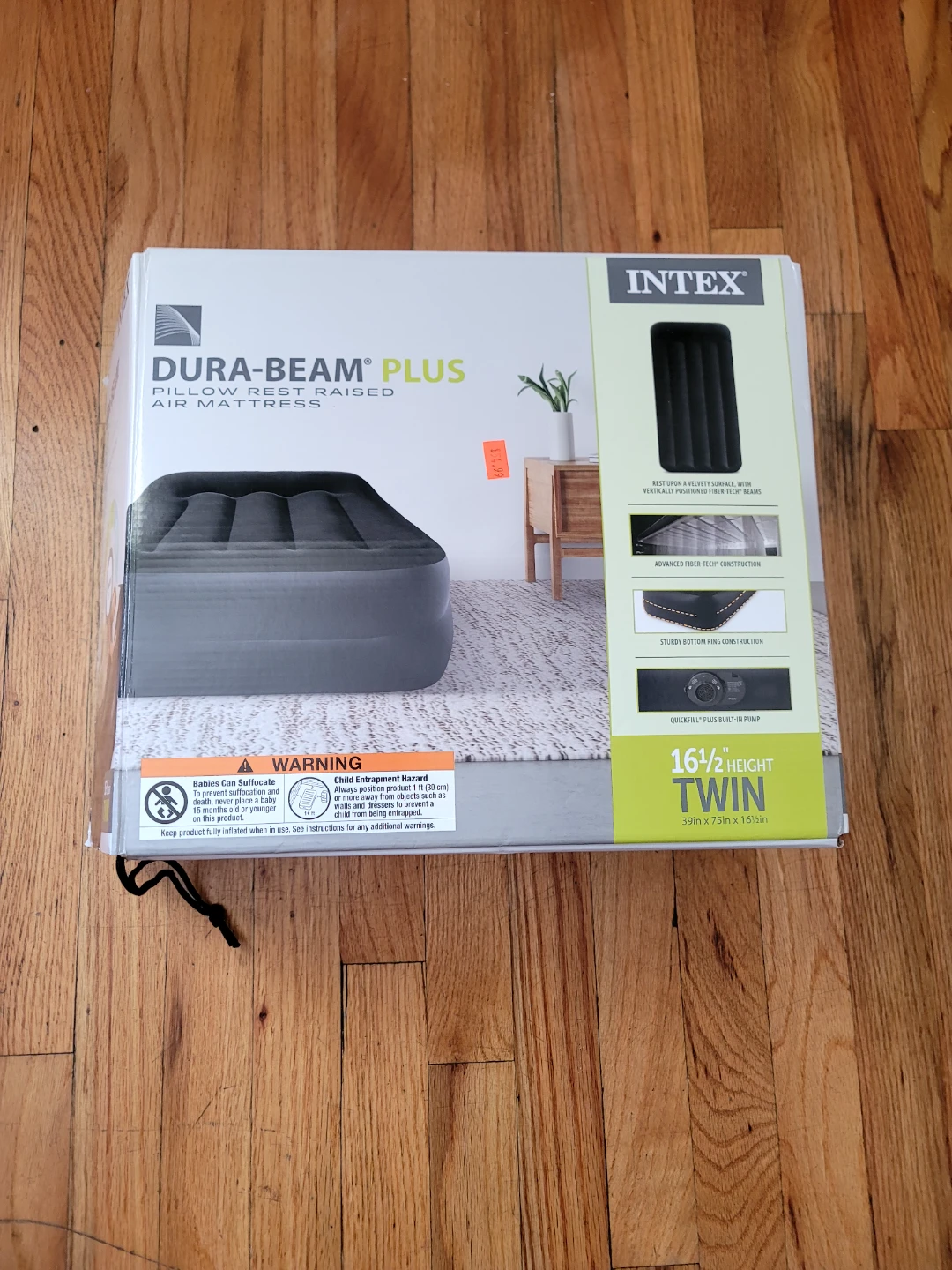 Intex 16.5" Twin Dura-Beam Soporte de Almohada Cama
