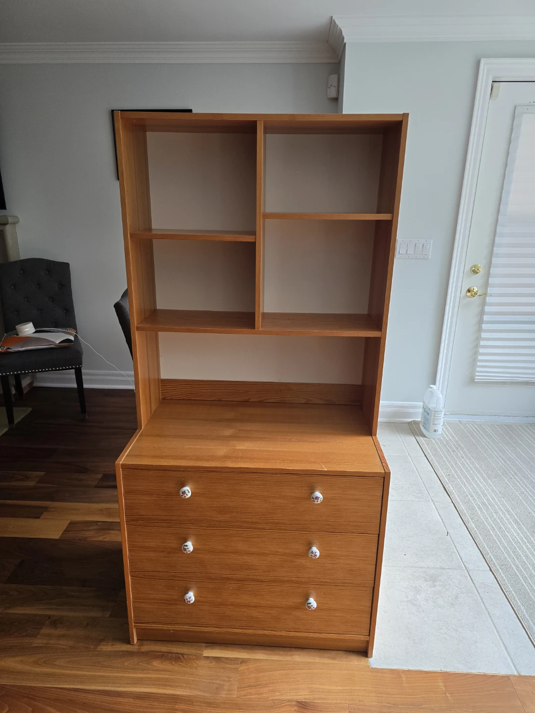 Wooden Hutch and Drawer Cabinet