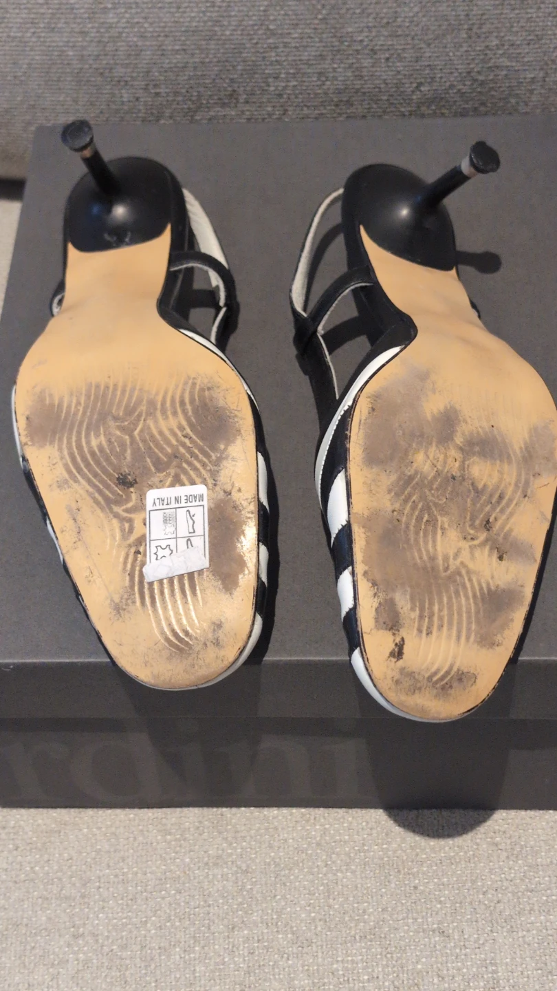NeroGiardini striped slingback heels size 39 - photo 3