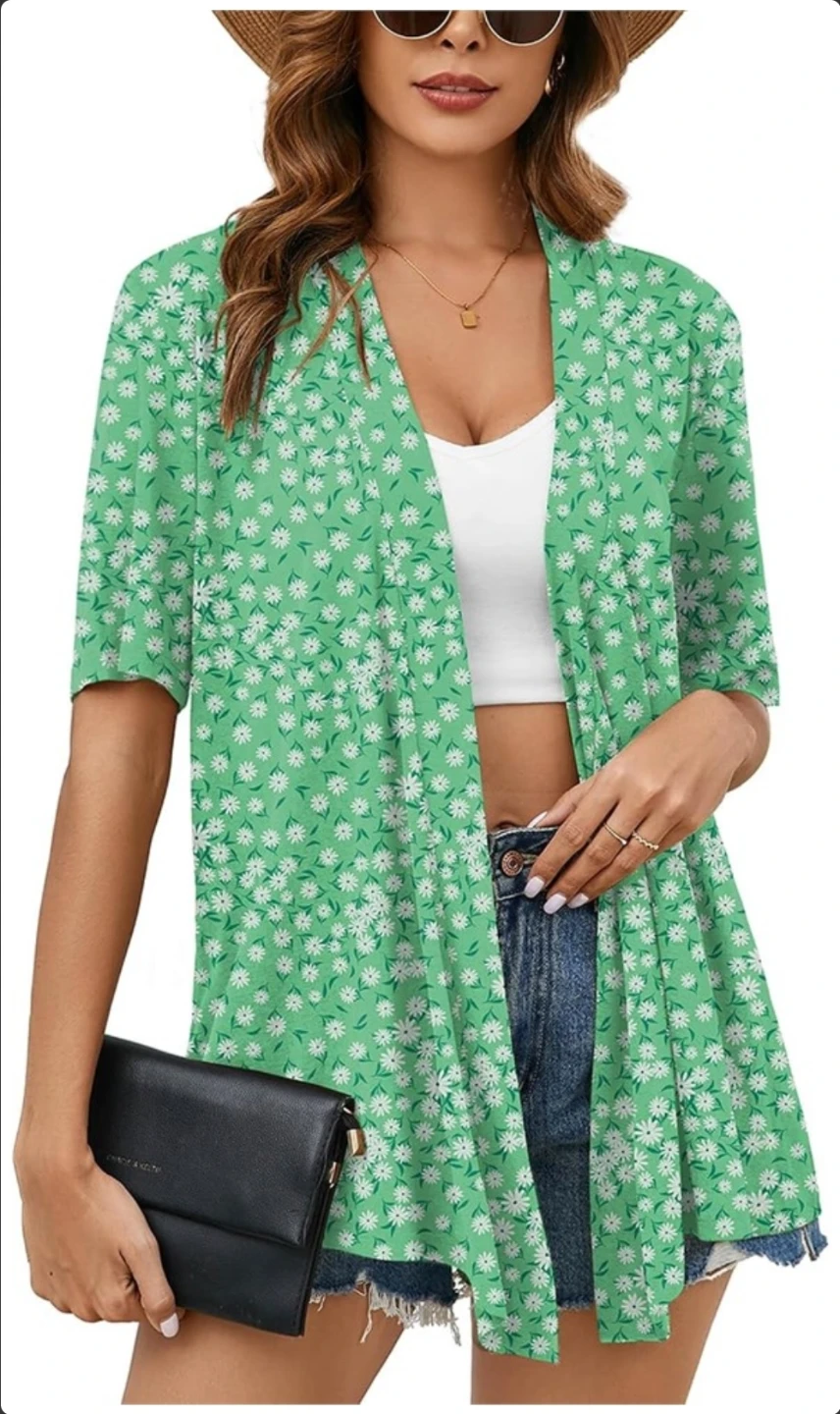 Cardigan for Women Short Sleeve Lightweight Kimonos