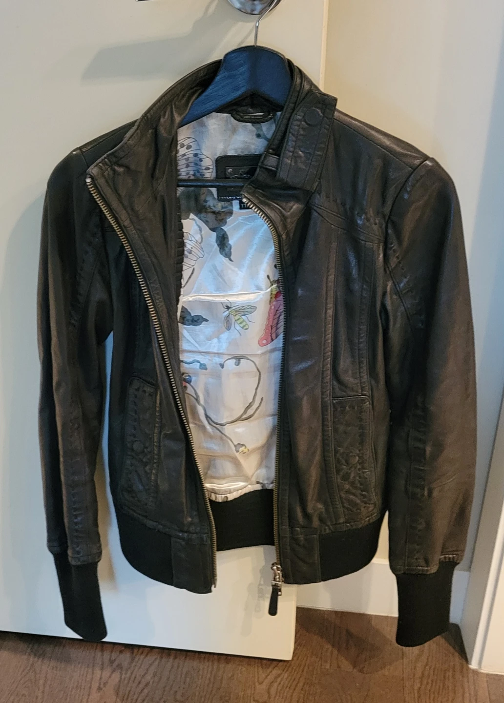 Mackage for Aritzia Leather Bomber Jacket