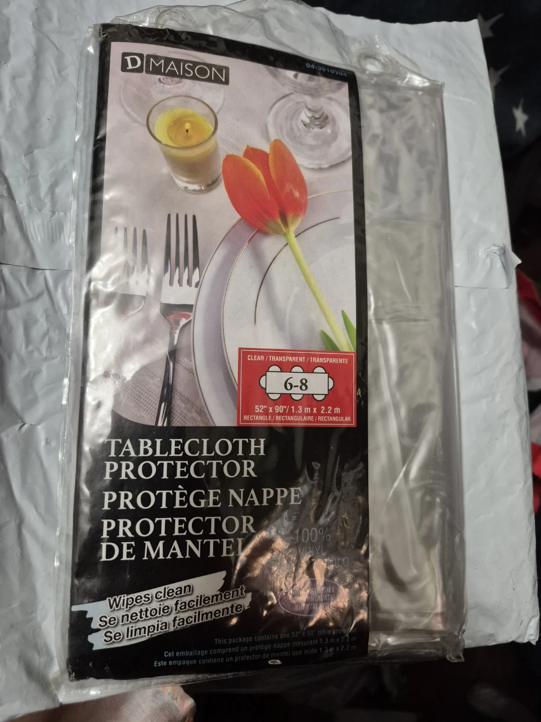D Maison Clear Vinyl Tablecloth Protector - photo 4