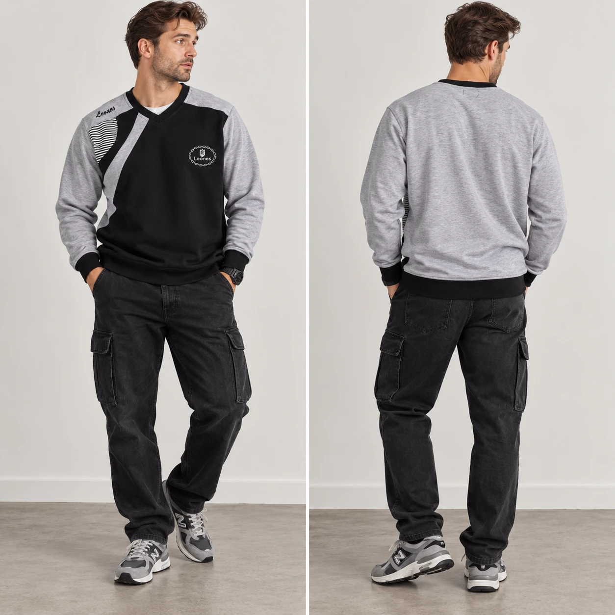 Leones V-Neck Sweatshirt size XXL