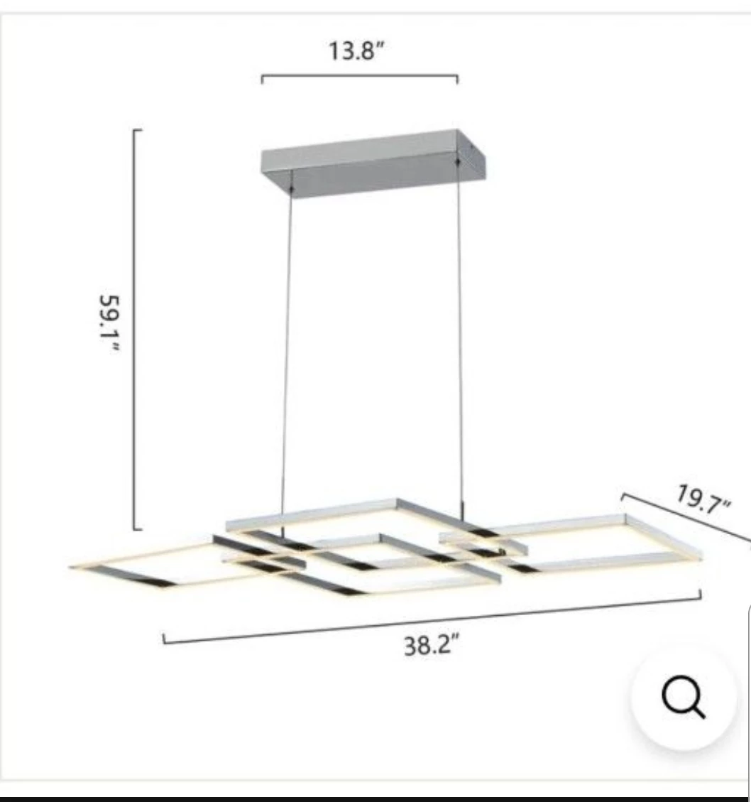 Modern Square LED Chandelier - photo 2