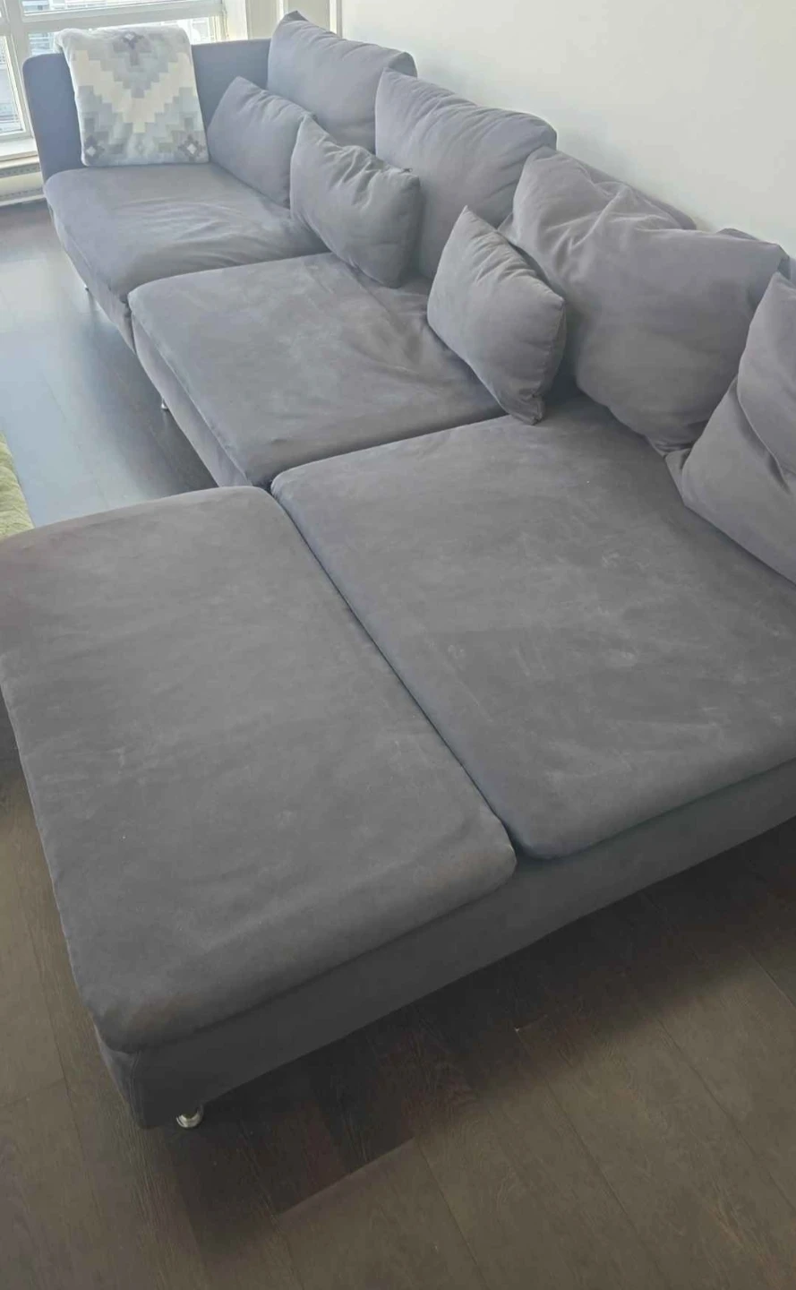 Large Charcoal Grey Sectional Sofa