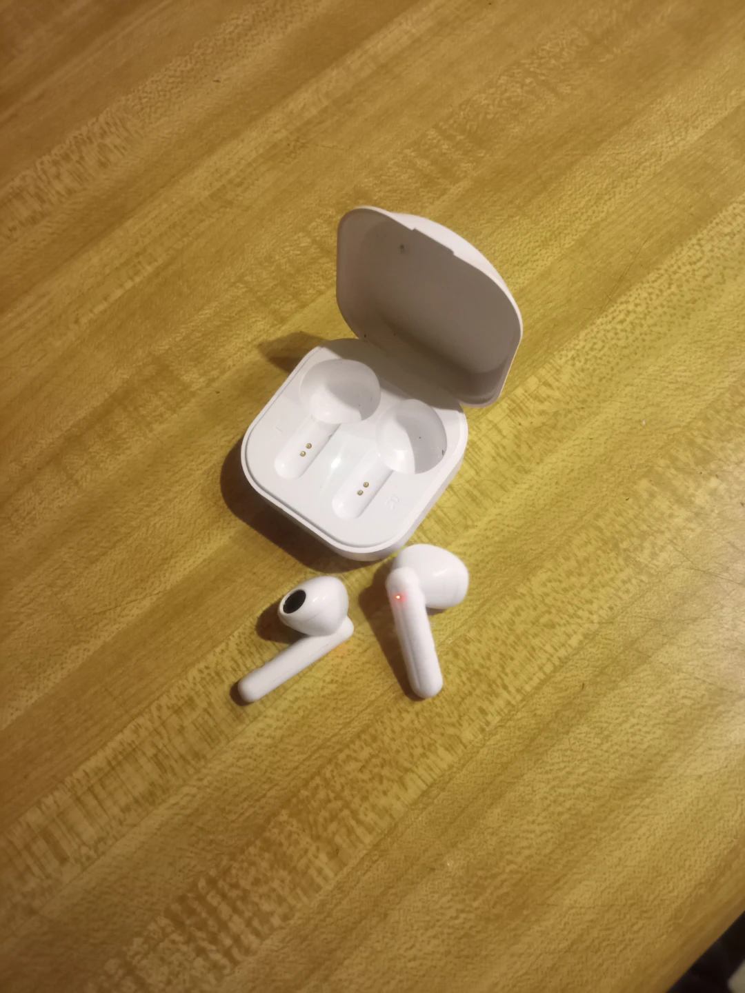 White Wireless Earbuds with Charging Case