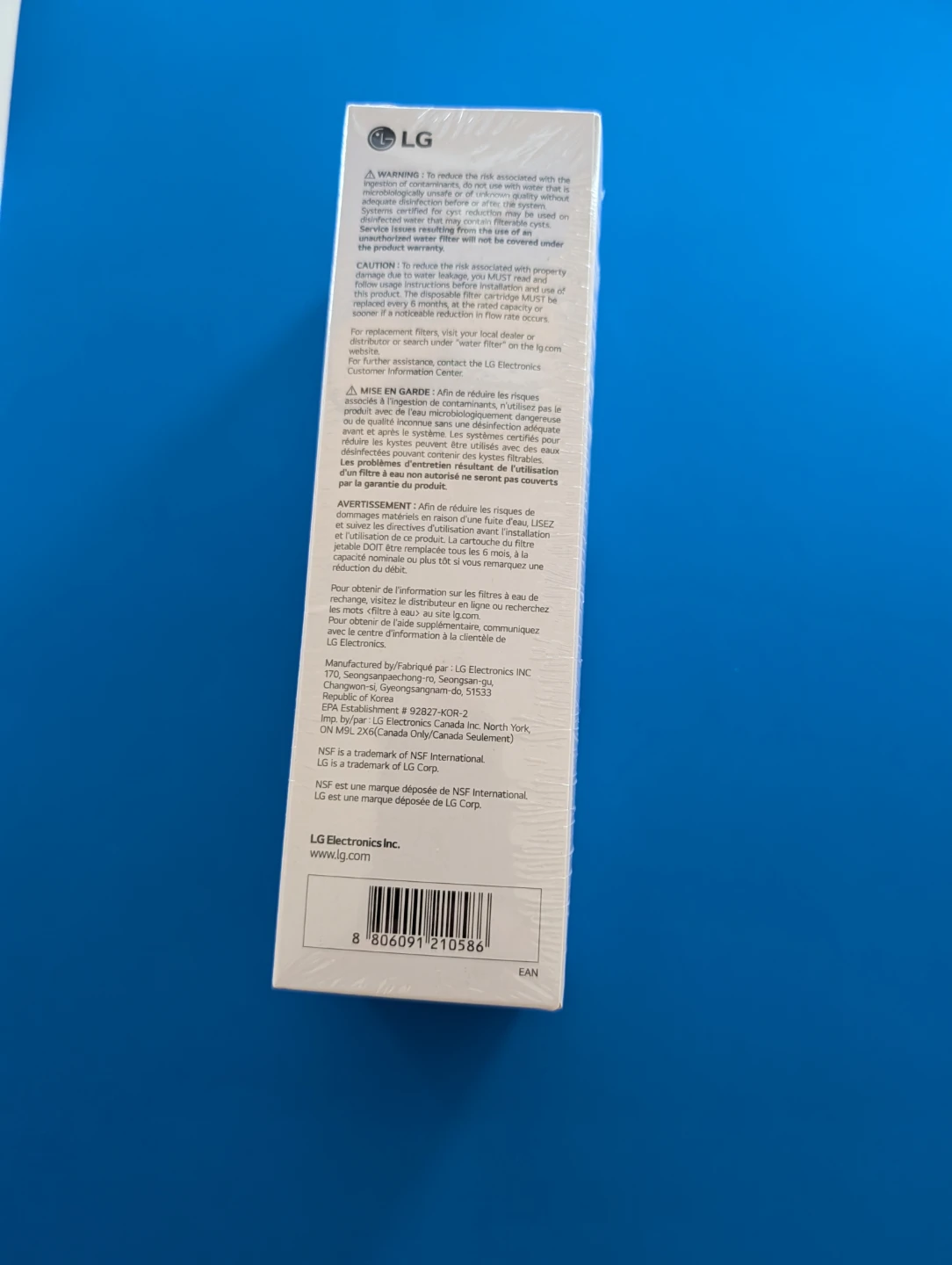 Genuine LG Water Filter LT1000P / LT1000PC – New Sealed - photo 4