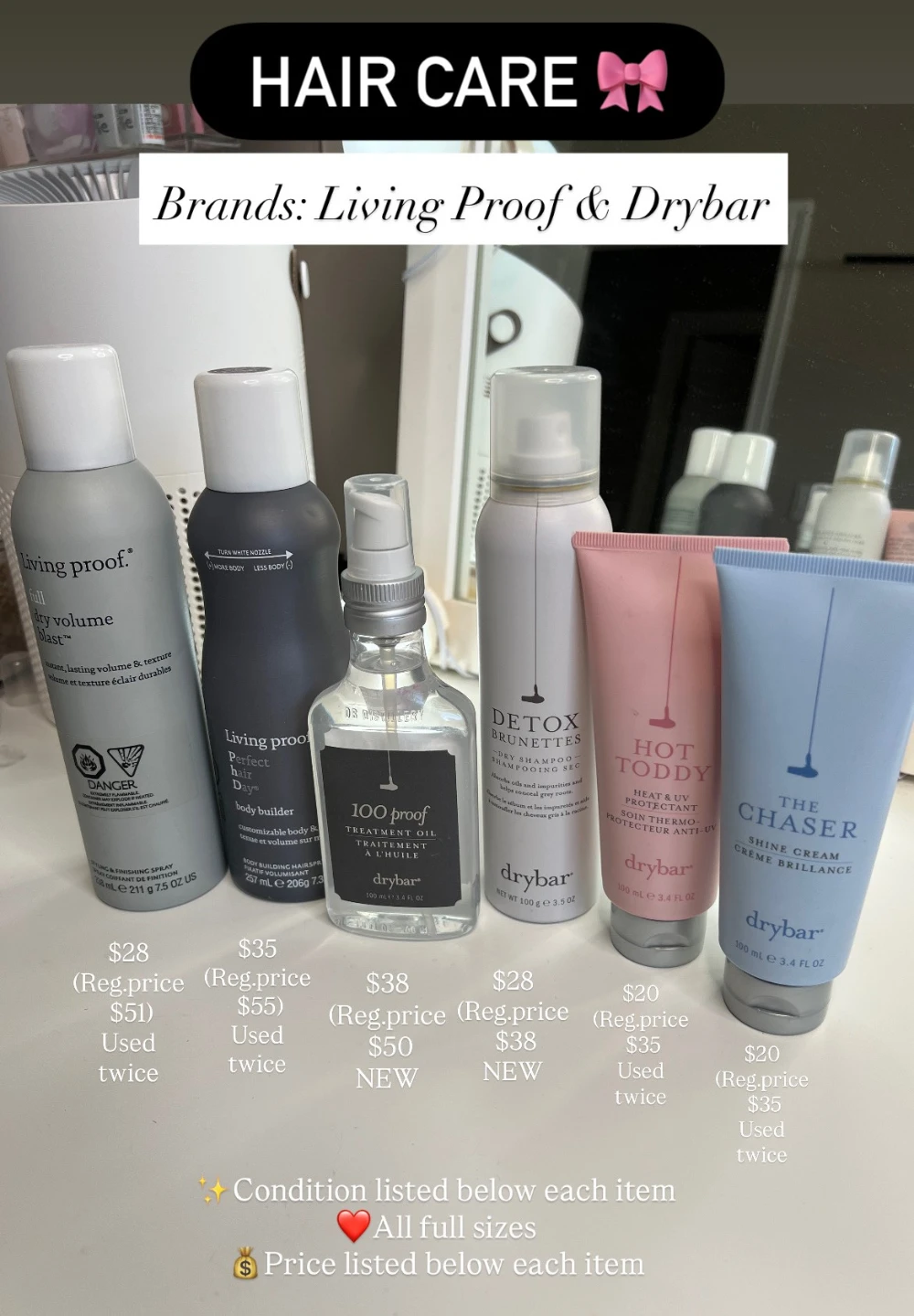 Living Proof and Drybar Hair Products