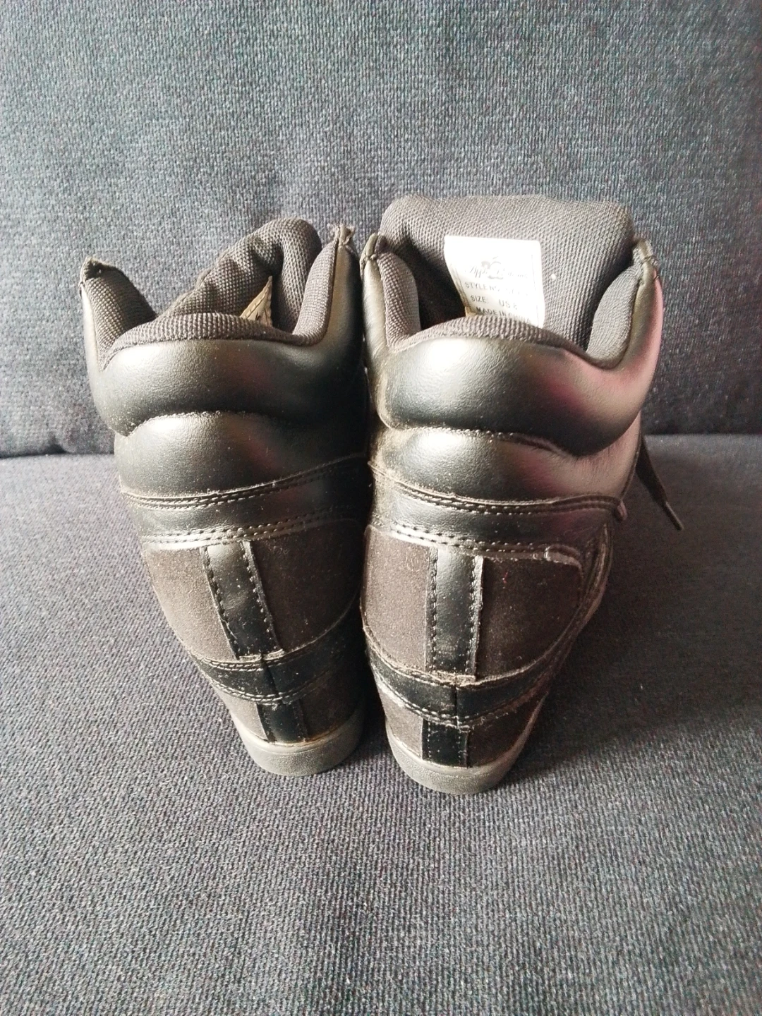 Apple Bottoms Black Wedge Sneakers - photo 3