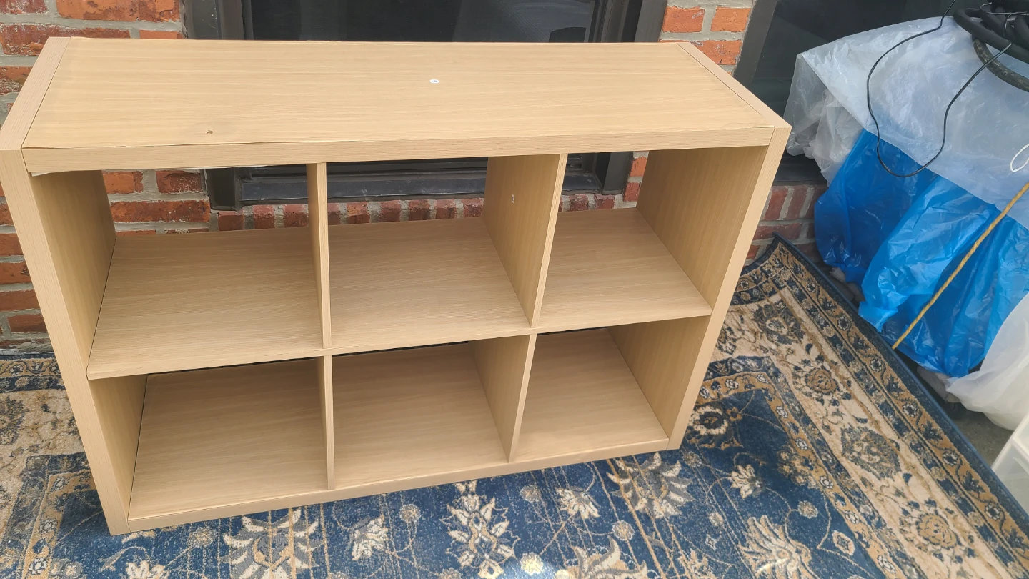 IKEA Kallax 6-Cube Storage Unit Light Wood - photo 3