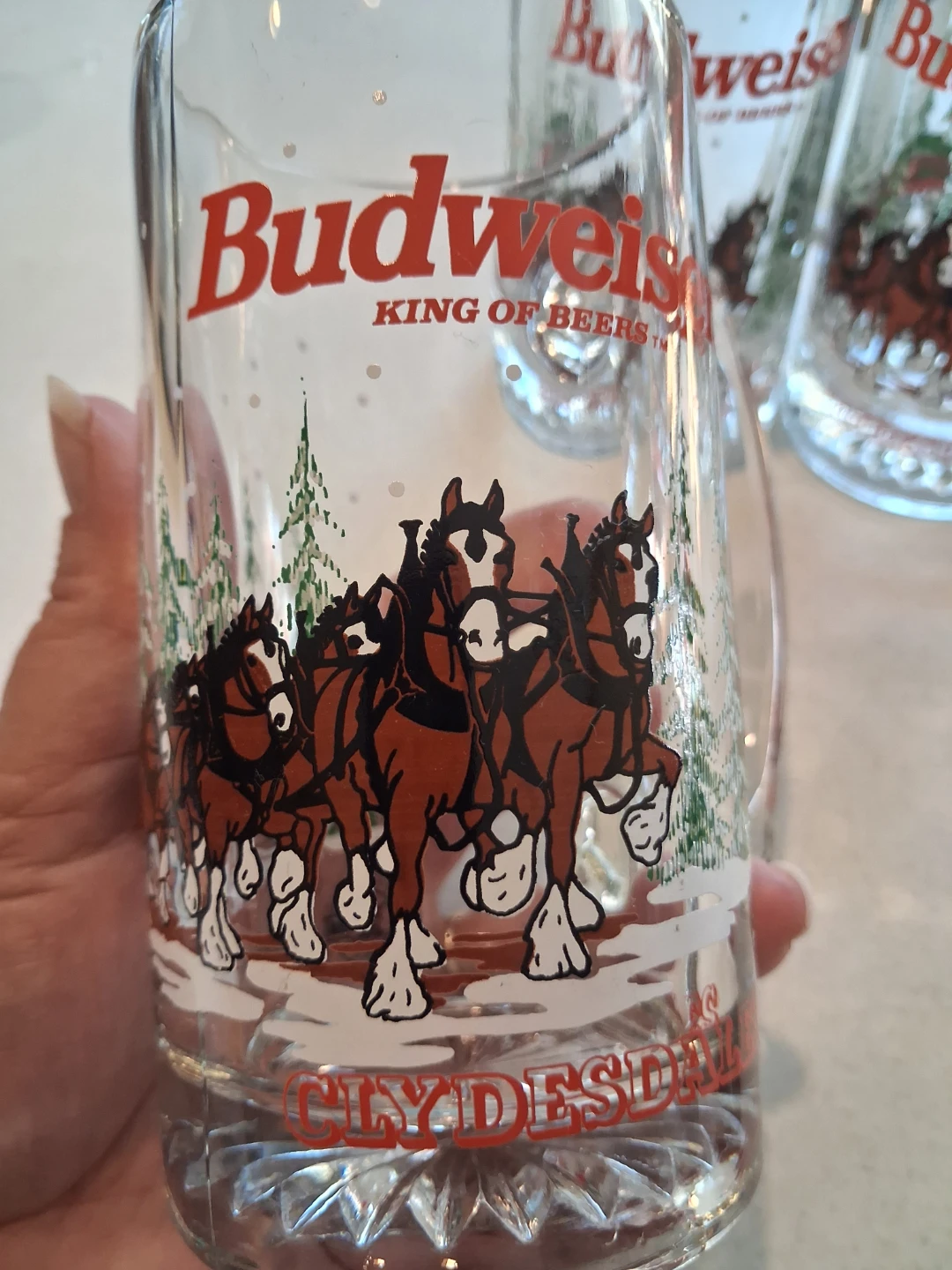 Vintage Set of 3 Budweiser Clydesdale Beer Mugs - photo 3