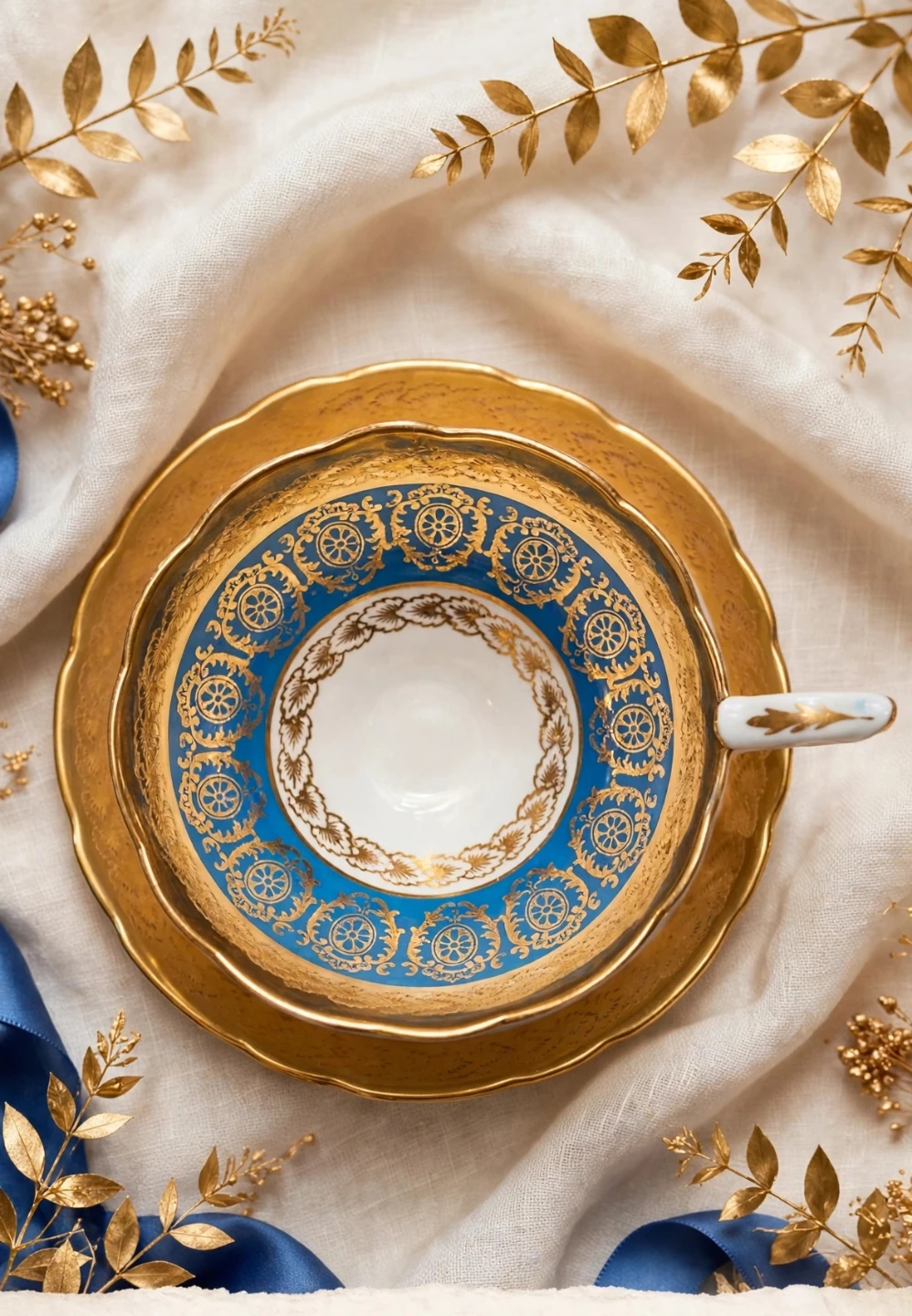 Royal Stafford Bone China Teacup and Saucer - photo 3