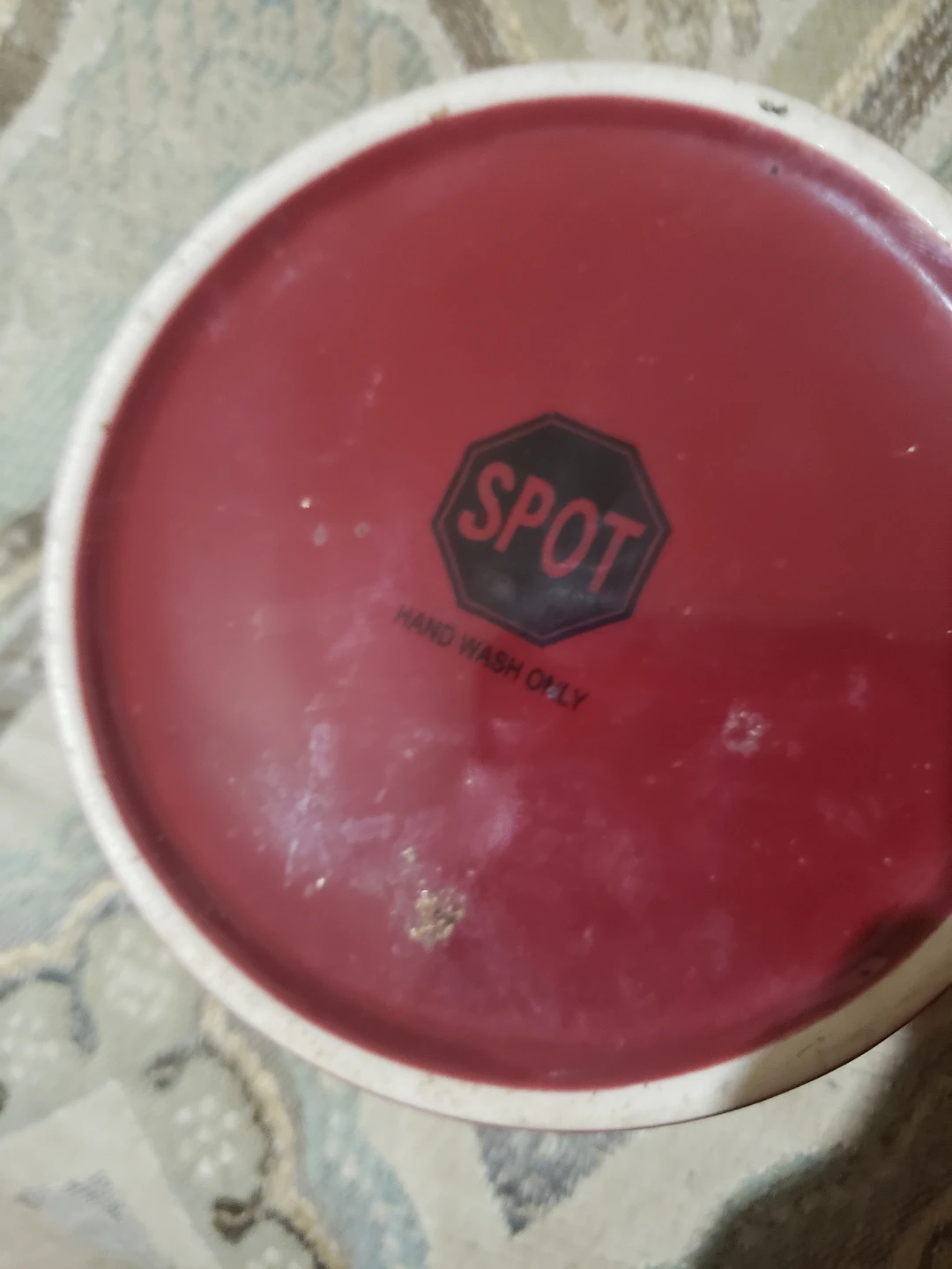 Red Ceramic Dog Bowl.  Spot brand - photo 3