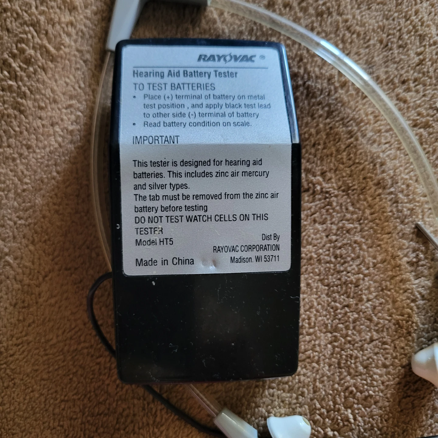Rayovac Hearing Aid Battery Tester HT5 - photo 2