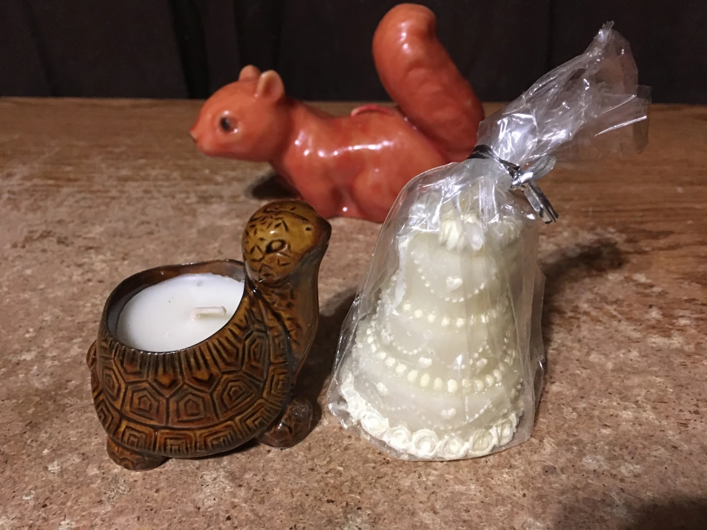 LOT OF 5 VINTAGE ANIMAL CANDLES FROG SNAIL TURTLE - photo 5