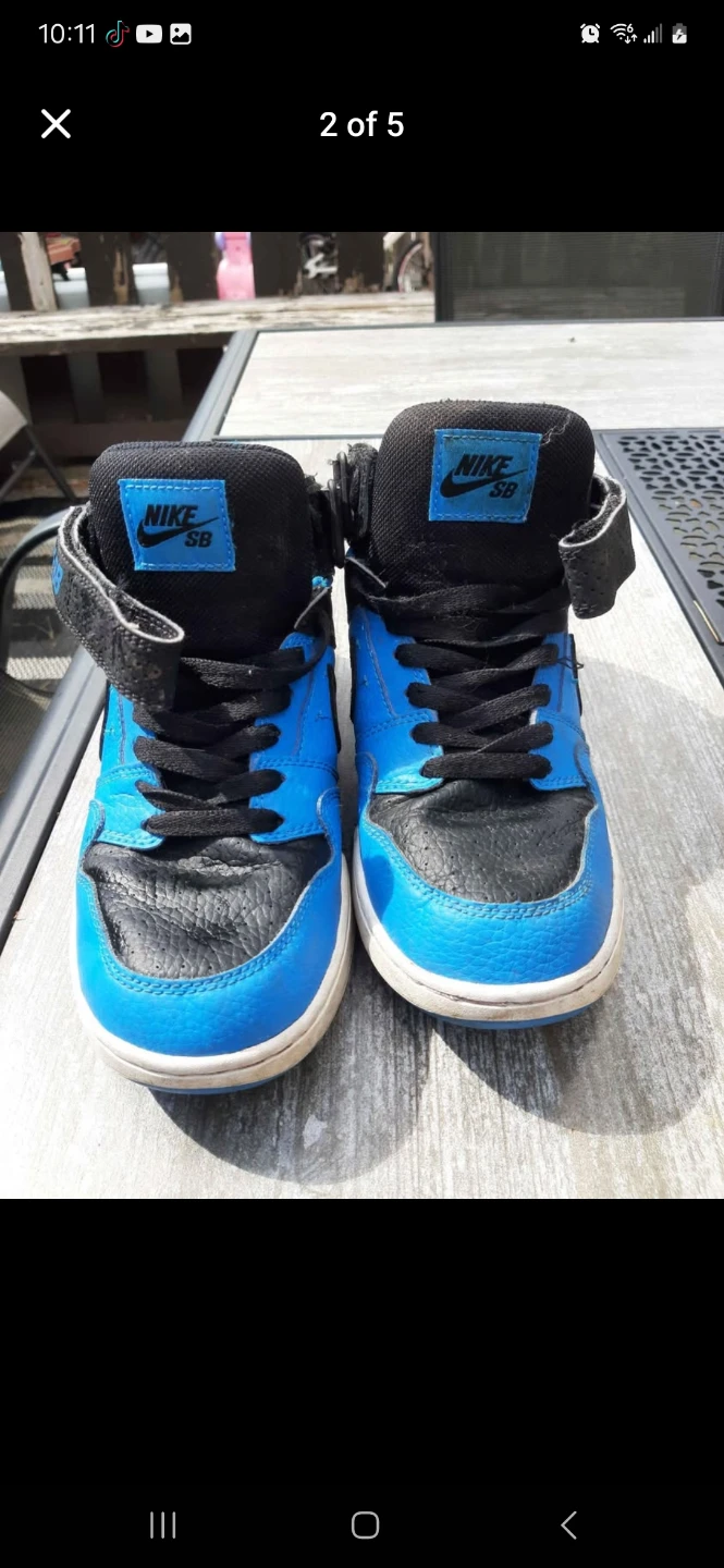 Nike SB Mid-Top Sneakers Blue and Black - photo 2