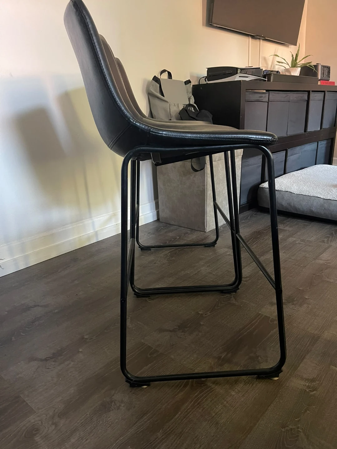 Set of Two Black Bar Stools - photo 2