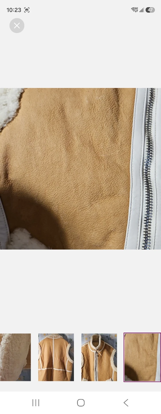 Tan real Shearling Vest - photo 3