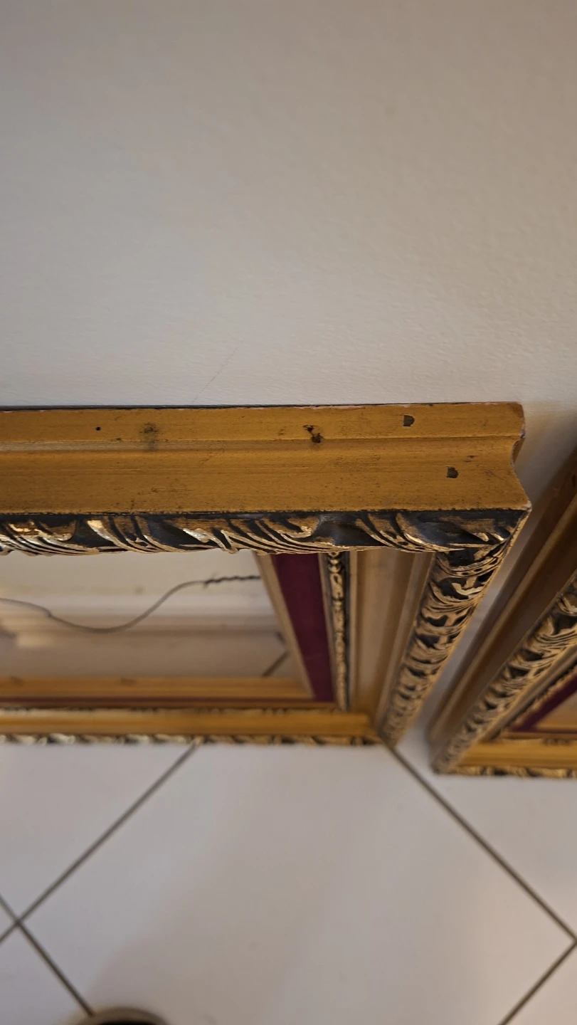 Set of 3 ornate gold and burgundy picture frames - photo 4