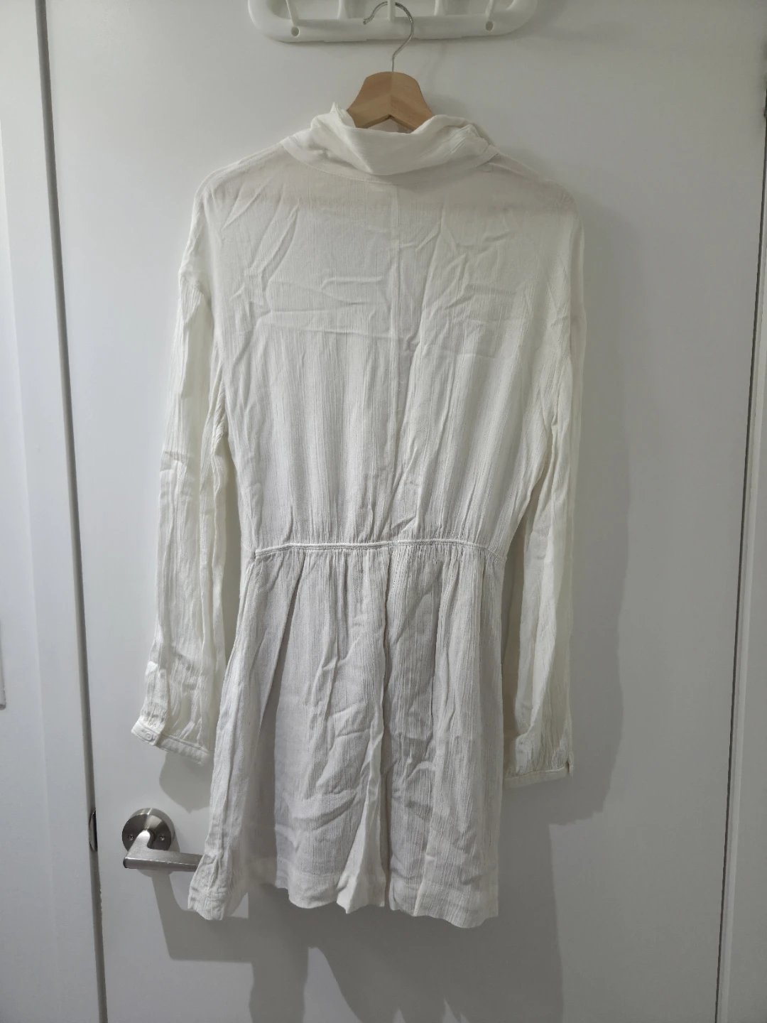 Oak + Fort White Long Sleeve Button-Down Dress (Size M) - photo 2
