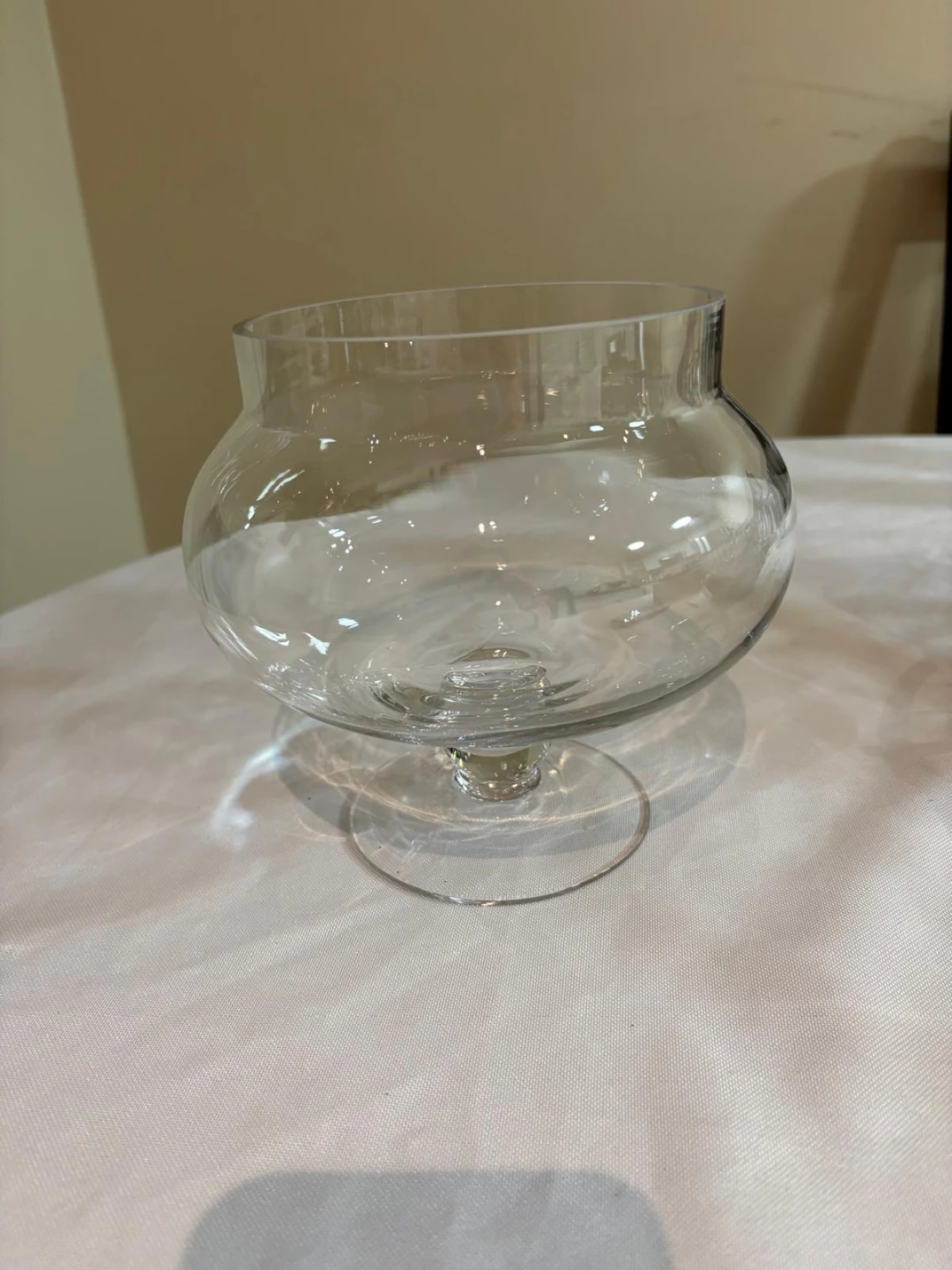 Clear Glass Pedestal Bowl