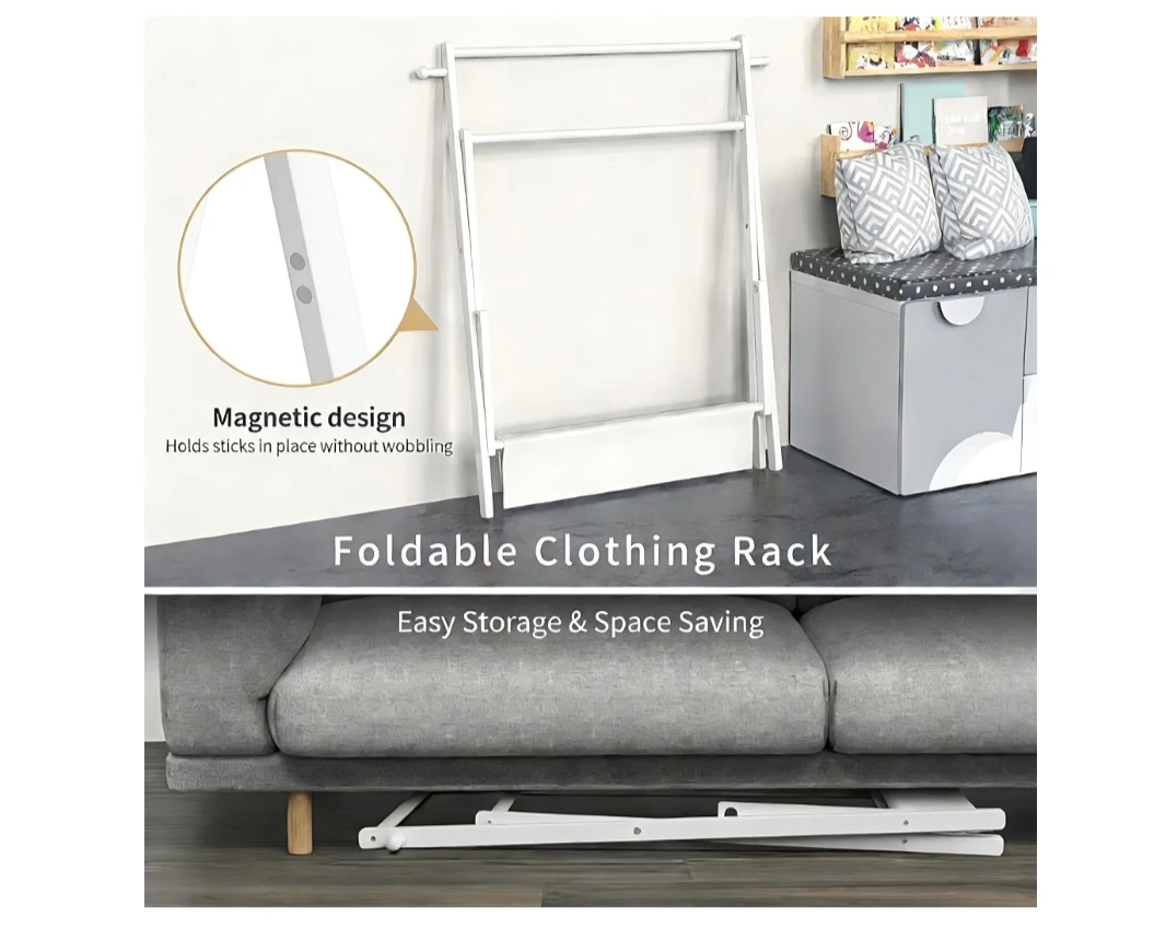 Kids Clothing Rack – White - photo 4