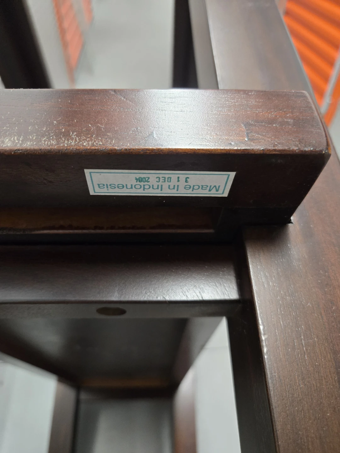Dark Wood Console Table with Glass Top - photo 3