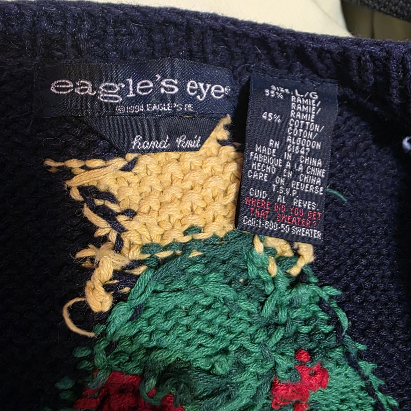 Eagle's Eye Vintage Christmas Cardigan L - photo 3