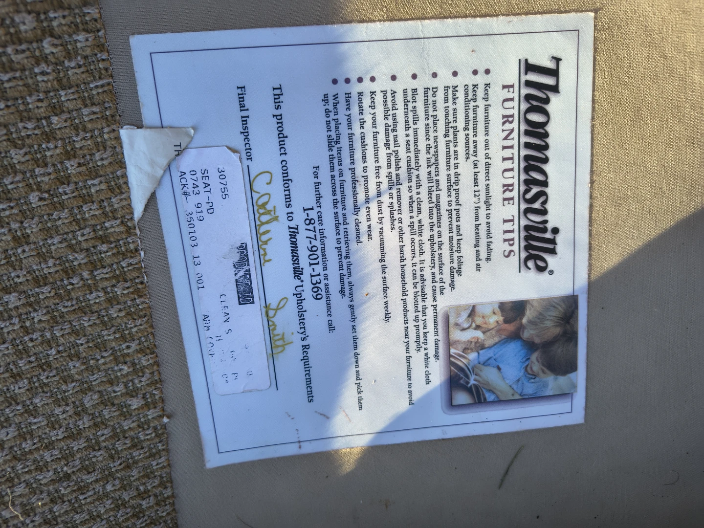 Free Thomasville Extra Large Feather Filled Couch - photo 4