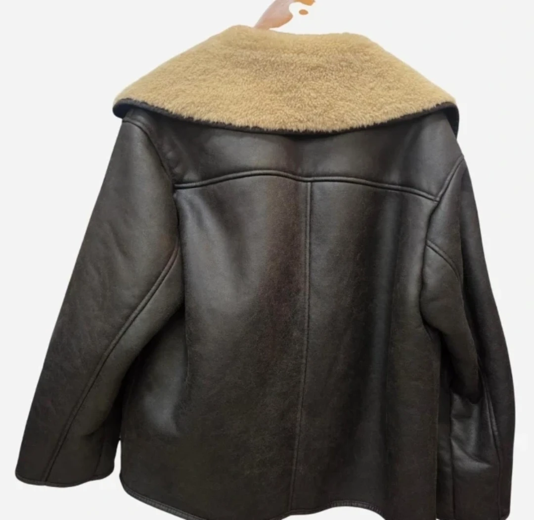 ZARA Faux Shearling Lined Jacket - photo 2