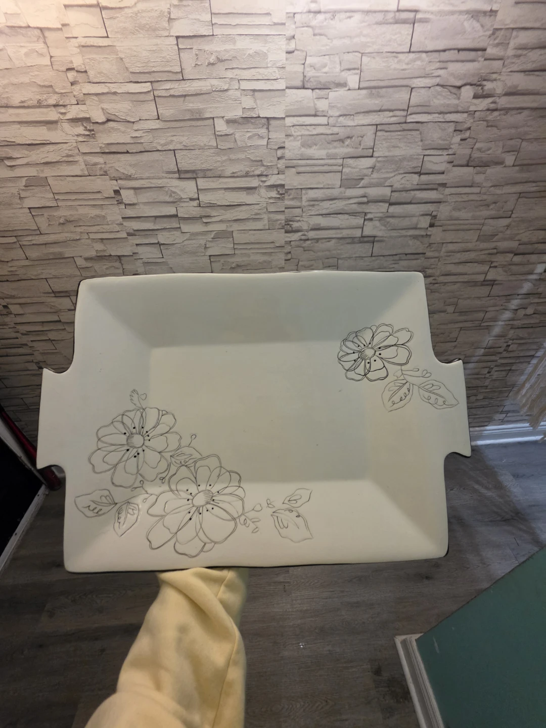 Laurie Gates Floral Serving Platter