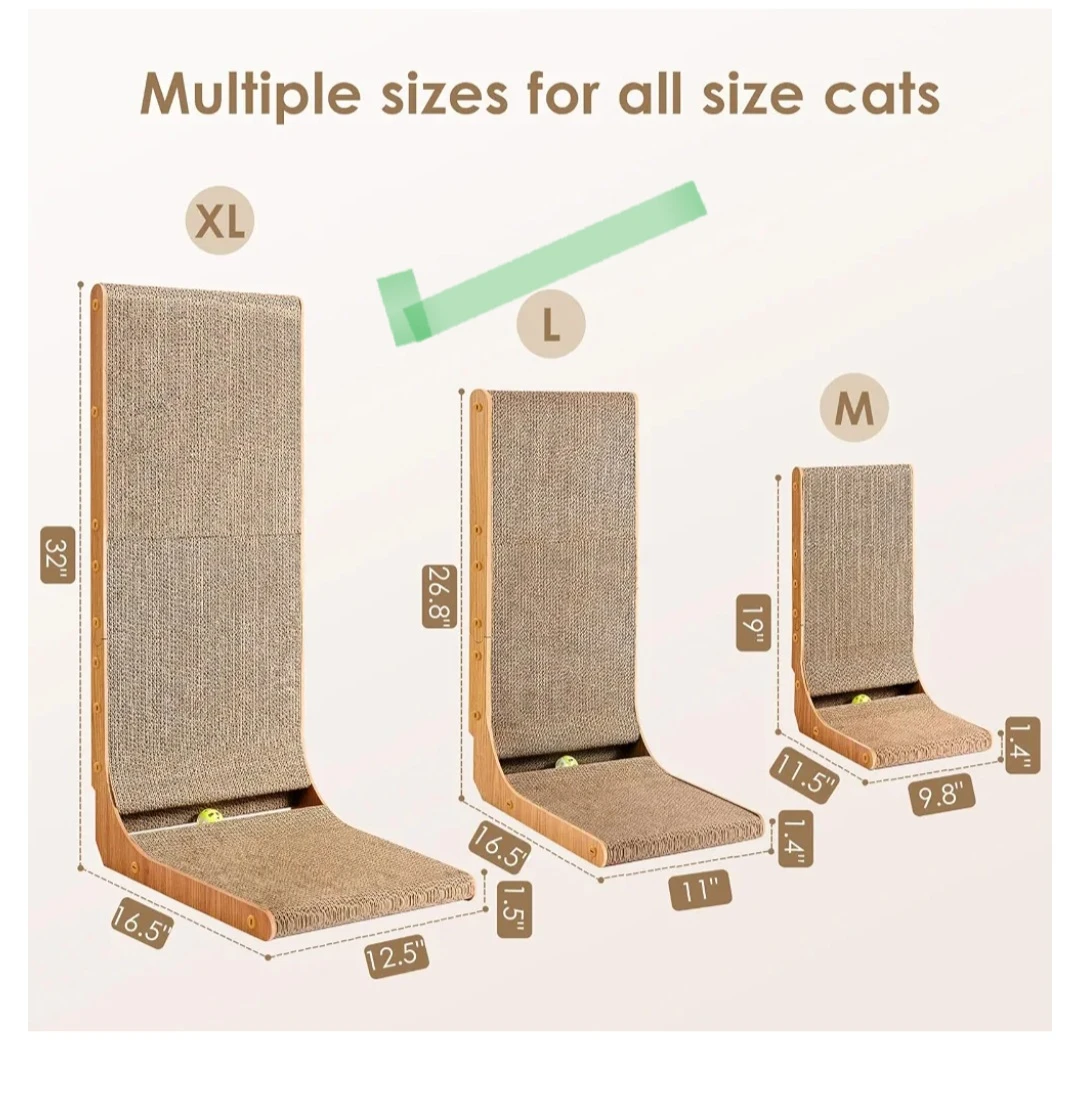 EHEYCIGA L-Shaped Cat Scratcher Large - photo 2
