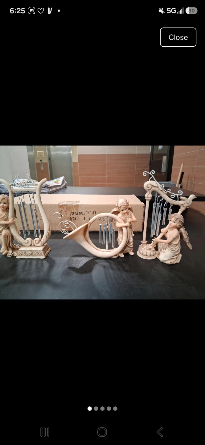 Set of 3 Angel Wind Chime Figurines - photo 3