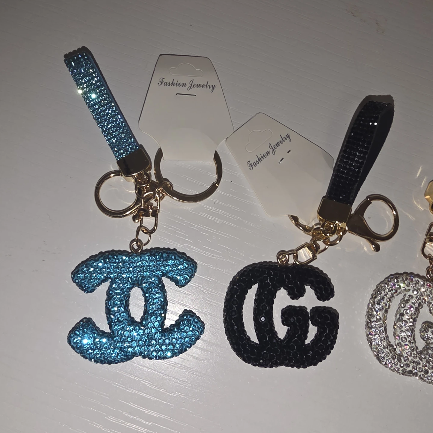 Rhinestone Logo Keychains - photo 4