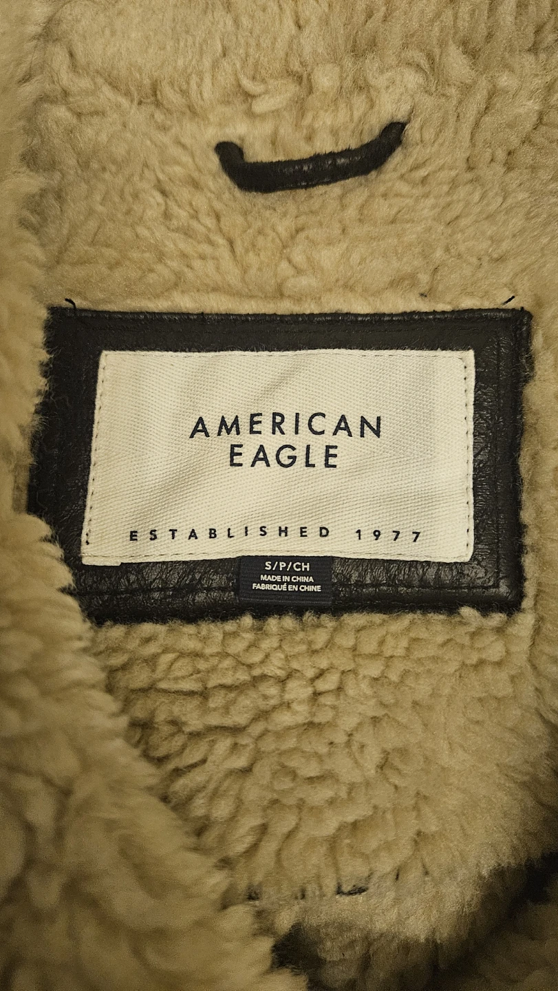 American Eagle faux leather shearling jacket