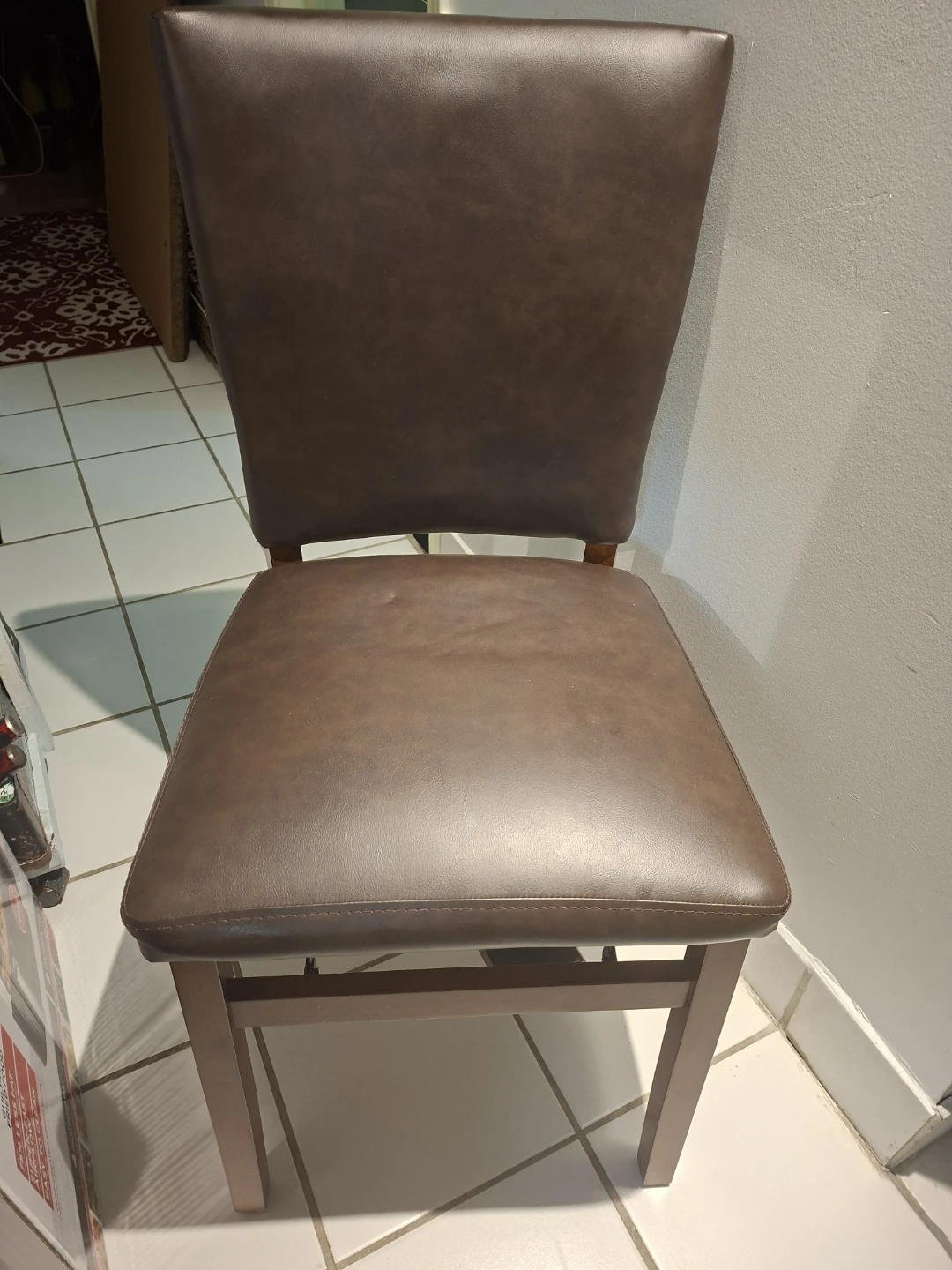 Folding Dining Chair in Brown
