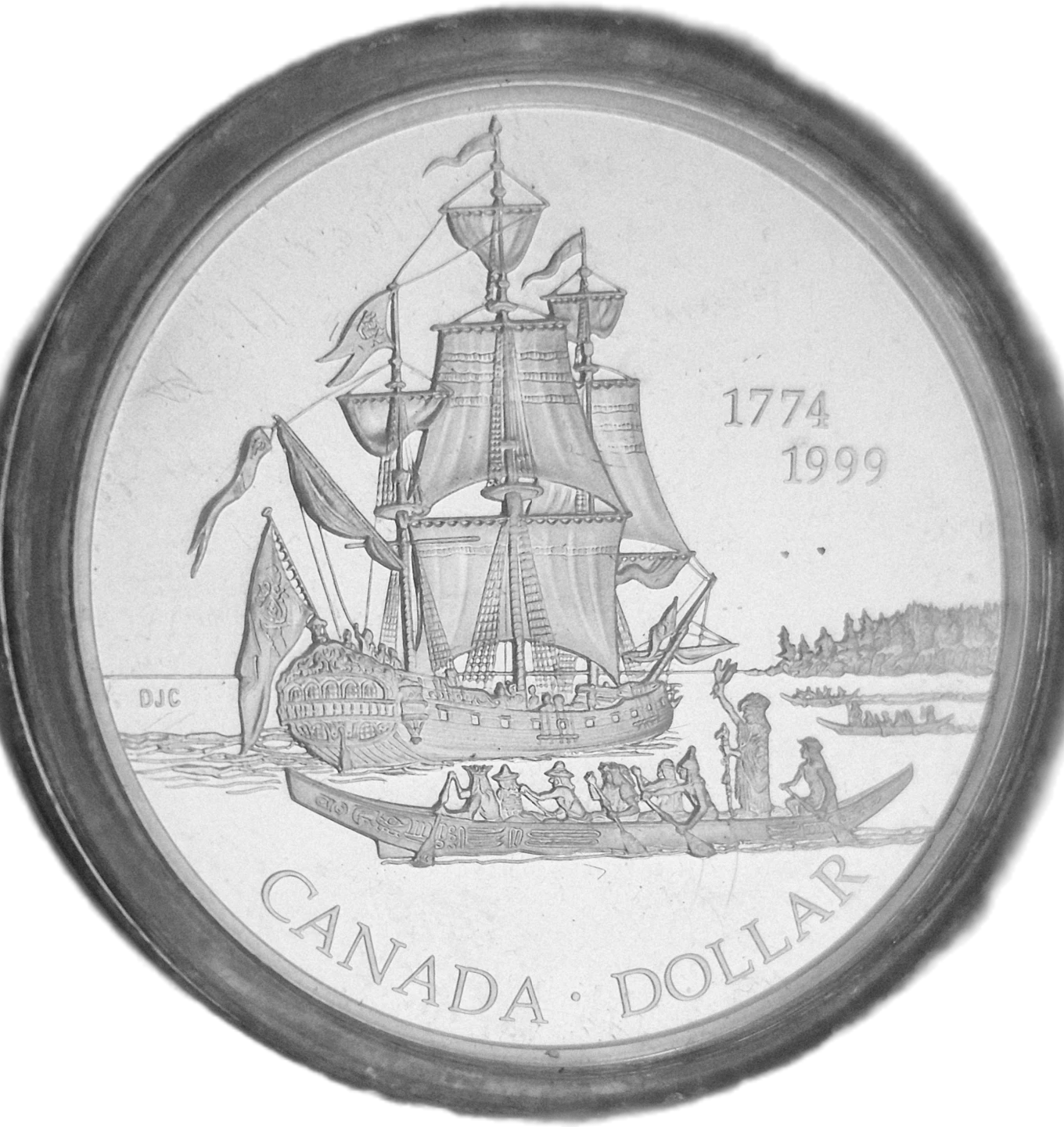 1774-1999 Silver Dollar, Juan Pérez RCM Commemorative