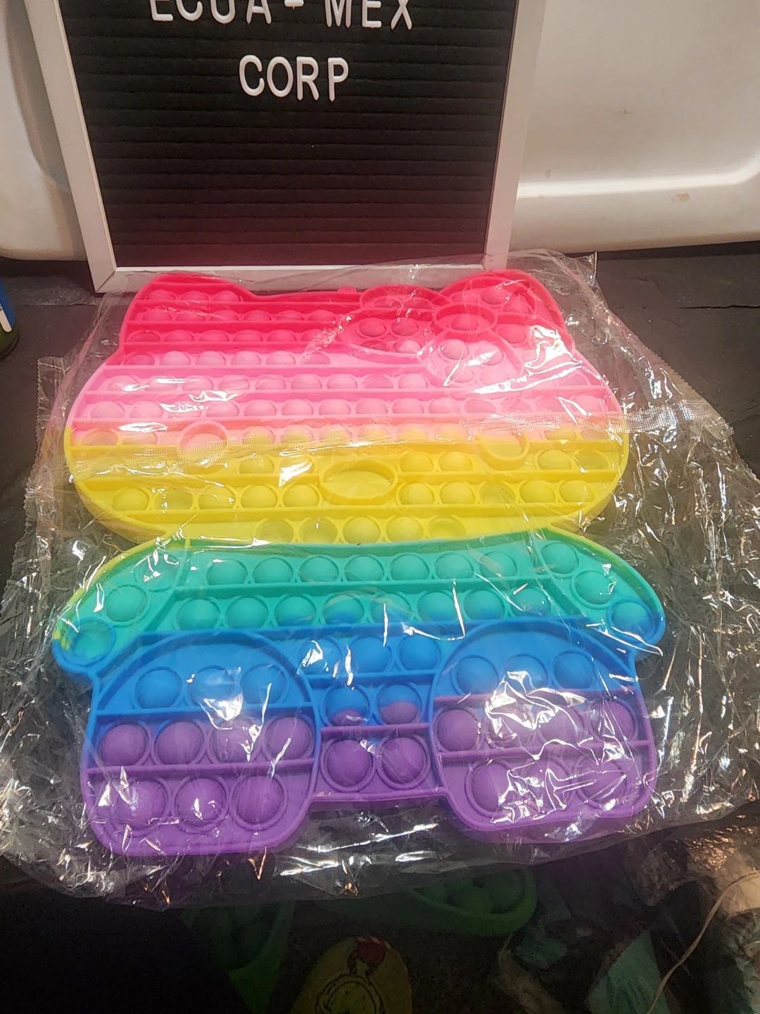 Rainbow Kitty Cat Pop-it Fidget Toy - photo 3