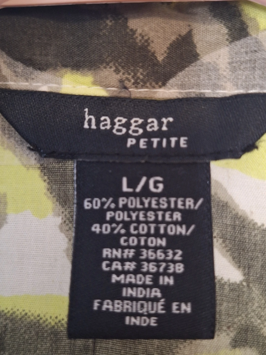 Haggar Petite Abstract Pattern Shirt - photo 3