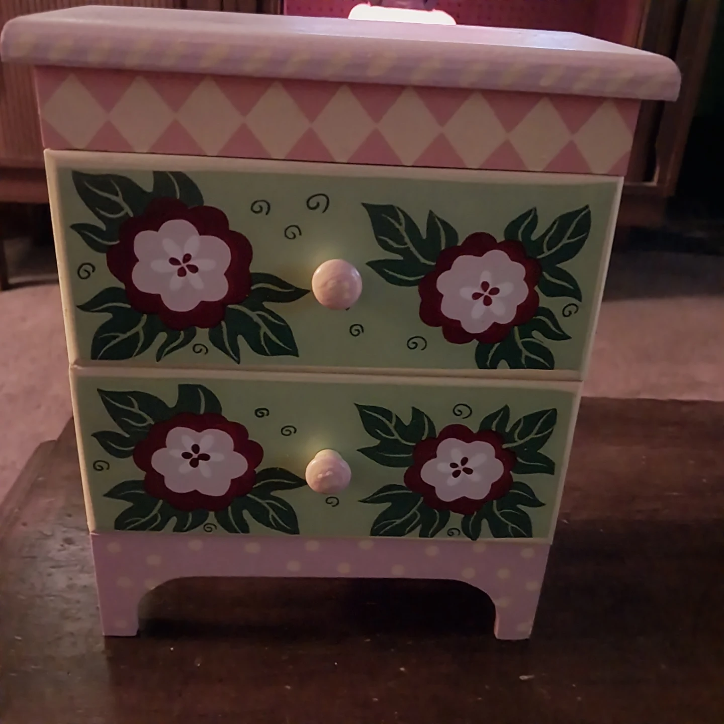Bella Casa by Ganz Floral Mini Drawer Chest