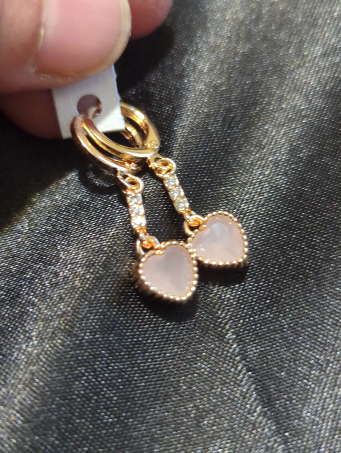 Heart Drop Hoop Earrings - photo 5